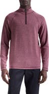 Bugatchi Brushed Cotton Blend Quarter Zip Pullover