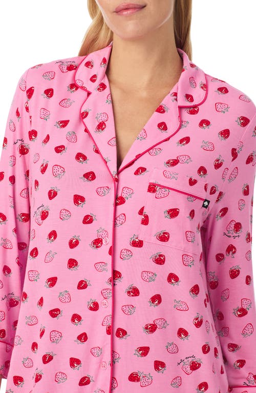 Kate Spade New York Floral Short Sleeve Pajama Set In Pink