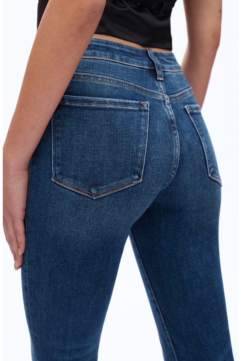 Frayed Step Hem Mid Rise Ankle Bootcut Jeans, Alternate, color, DIAMONDS