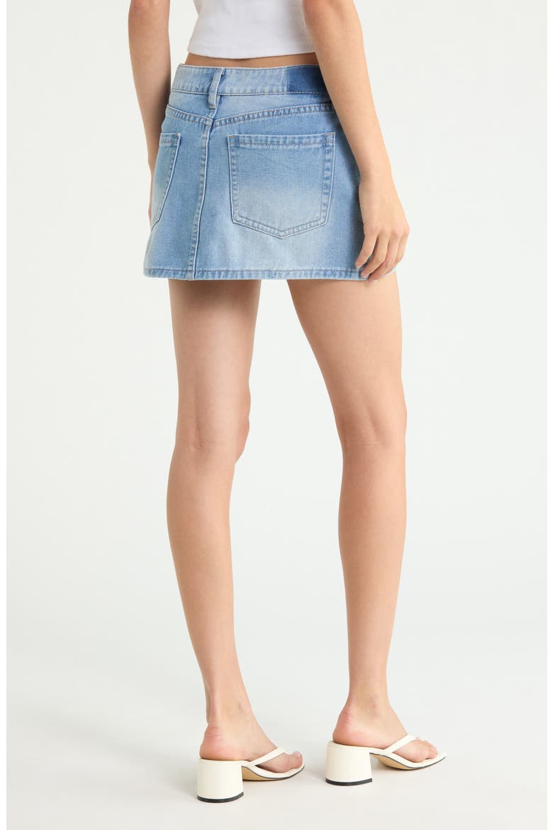 Leo Low Rise Denim Miniskirt, Alternate, color, VINTAGE WASH