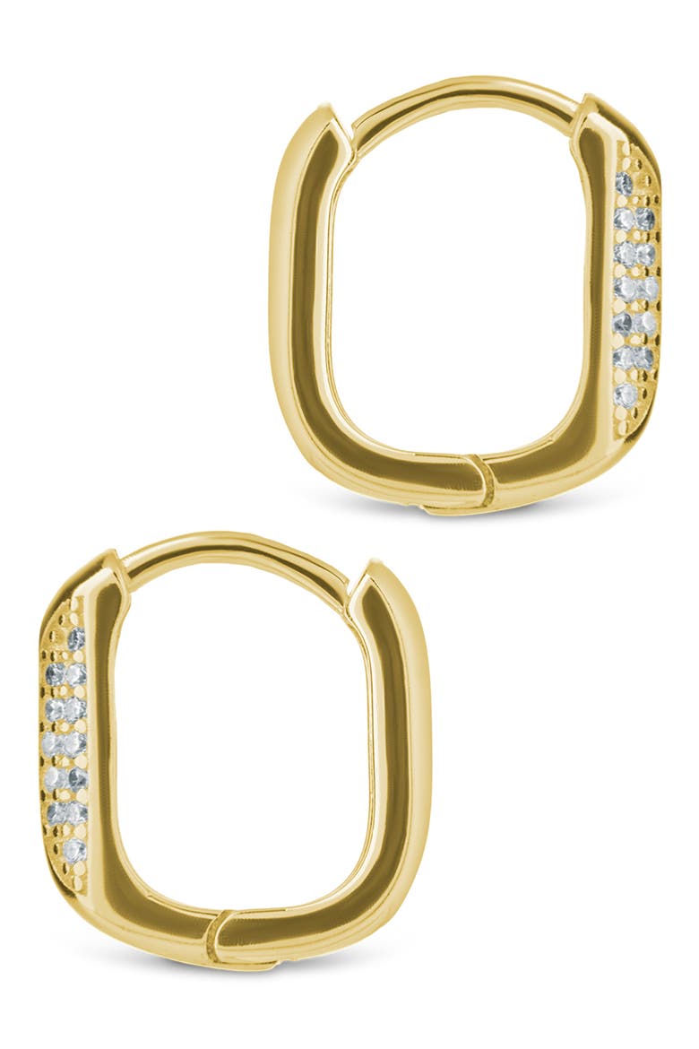 Aubriella Cubic Zirconia Hoop Earrings, Alternate, color, GOLD
