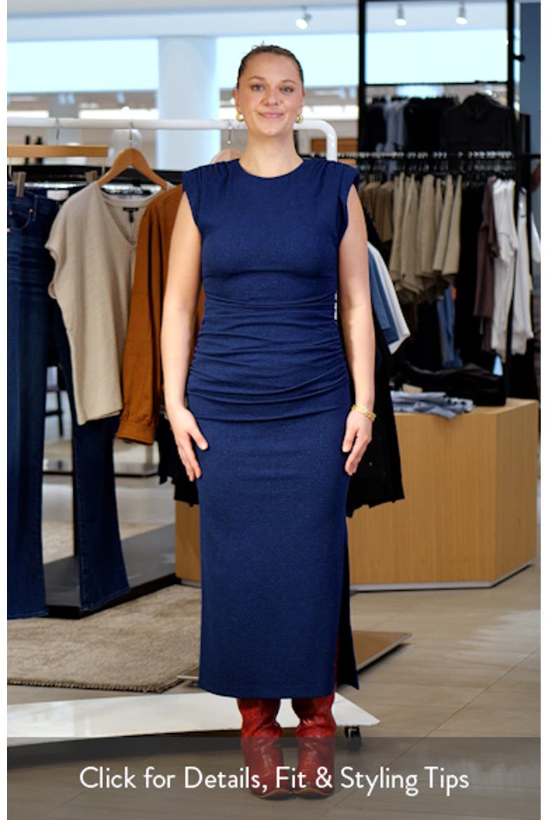 Cap Sleeve Textured Knit Midi Dress video
