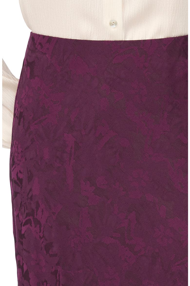 Jacquard Pull-On Midi Skirt, Alternate, color, WINTER BLOOM