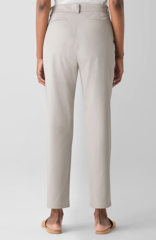 Eileen Fisher High Waist Ankle Tapered Pants In Chalk