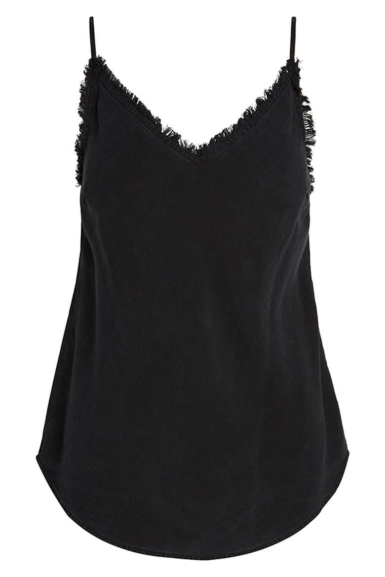 Frayed Edge Camisole, Alternate, color, VINTAGE BLACK