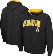 COLOSSEUM Men's Colosseum Black Appalachian State Mountaineers Arch & Logo 3.0 Full-Zip Hoodie
