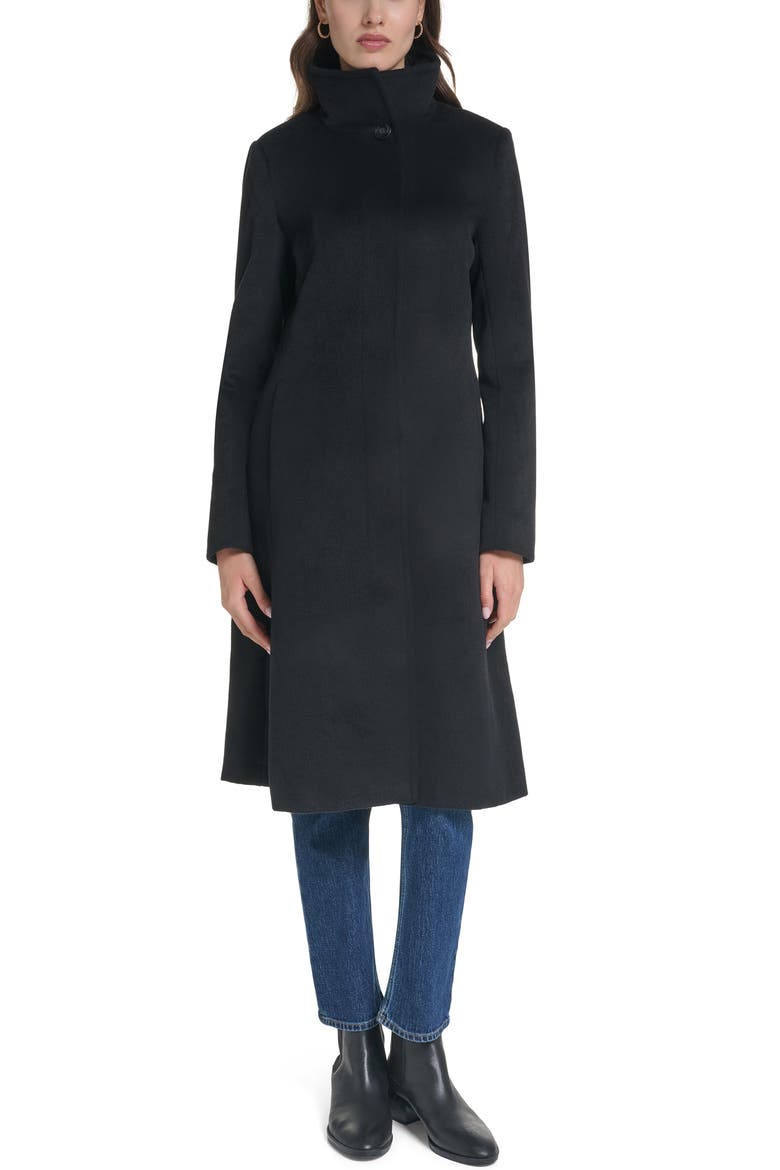 Cole Haan Stand Collar Wool Blend Coat (Women) | Nordstrom