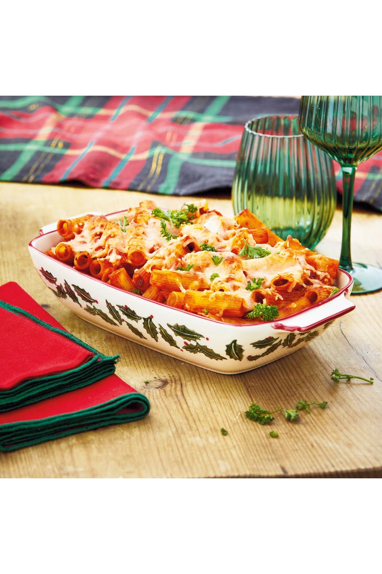 Tis The Season Multicolor Ceramic Baking Dish Dishwasher Safe, Alternate, color, Multicolored