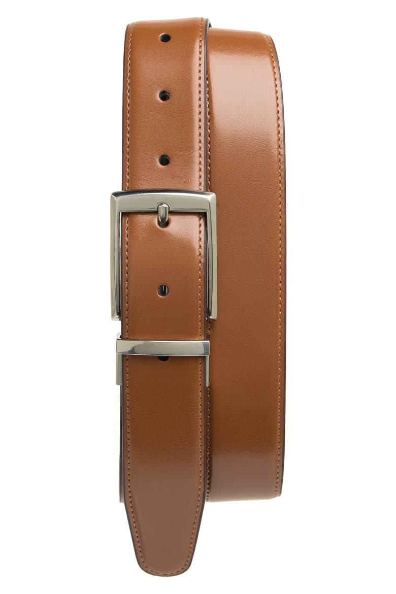 Amigo Reversible Leather Belt, Main, color, LUGG3