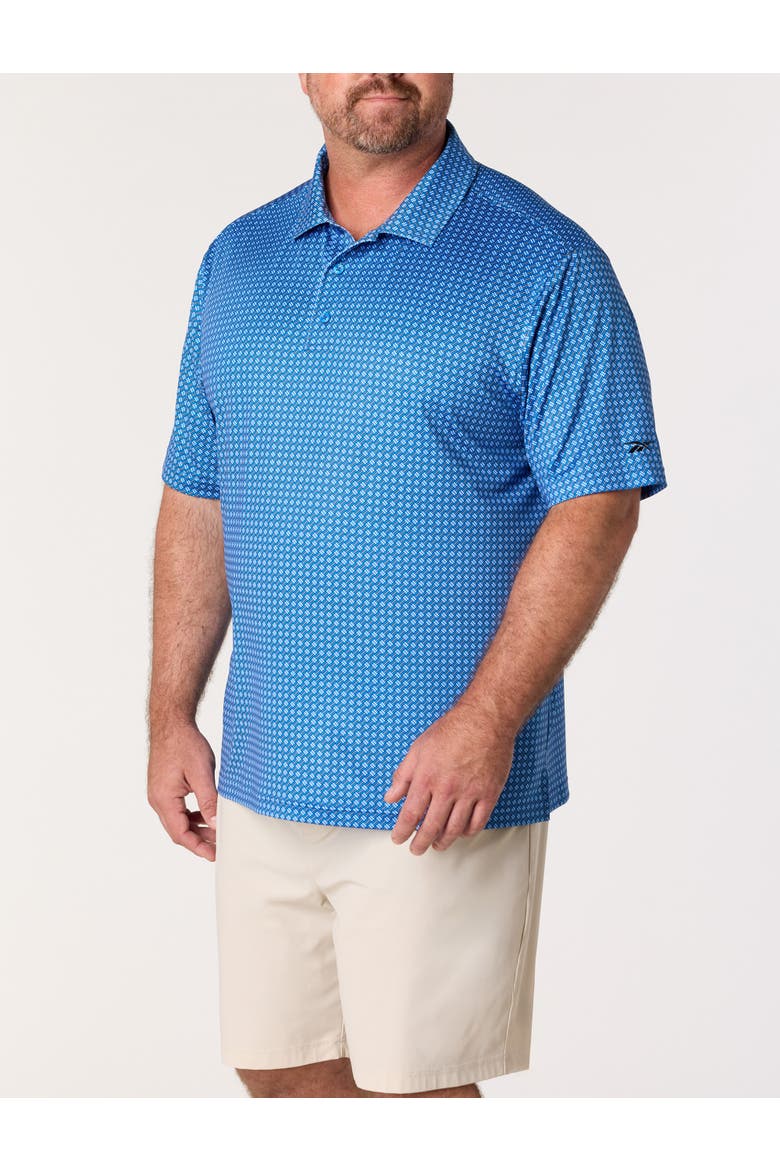 Big & Tall Basketweave Performance Polo Shirt V2, Alternate, color, VIRTUAL BLUE