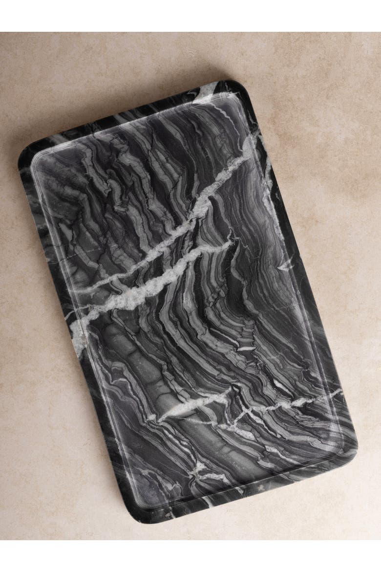 Frontier Black Marble Tray, Main, color, Black