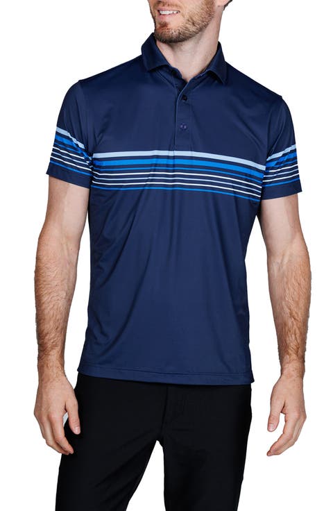 Engineered Stripe Performance Polo
