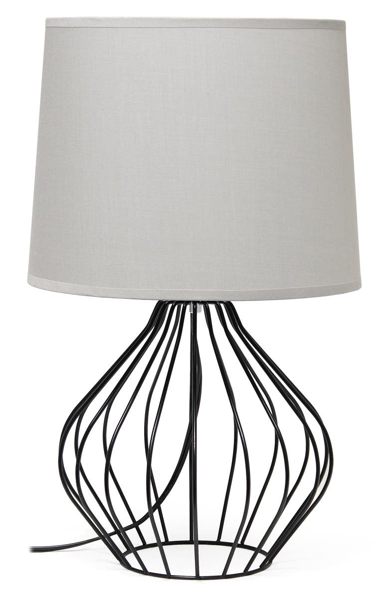 LALIA HOME Geometric Wire Table Lamp, Main, color,
