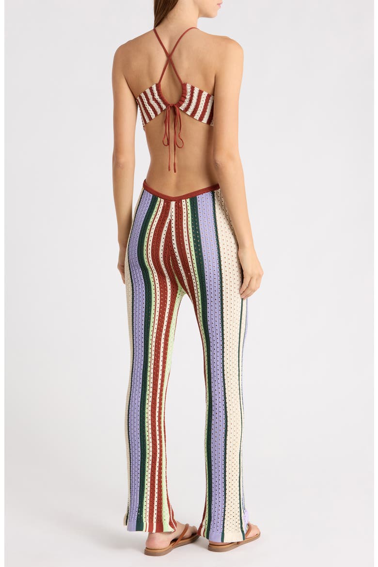 Roman Stripe Leave Cover-Up Dress, Main, color, LT/ PASTEL PURPLE