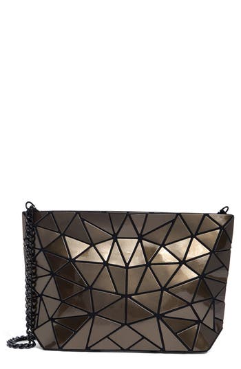 Patrizia Luca Slanted Square Convertible Clutch In Shiny Bronze