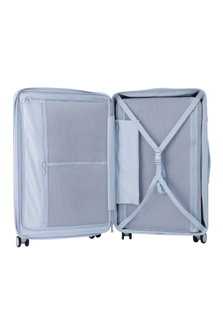 Nostos Matte Large Spinner Suitcase, Alternate, color, AITHER BLUE