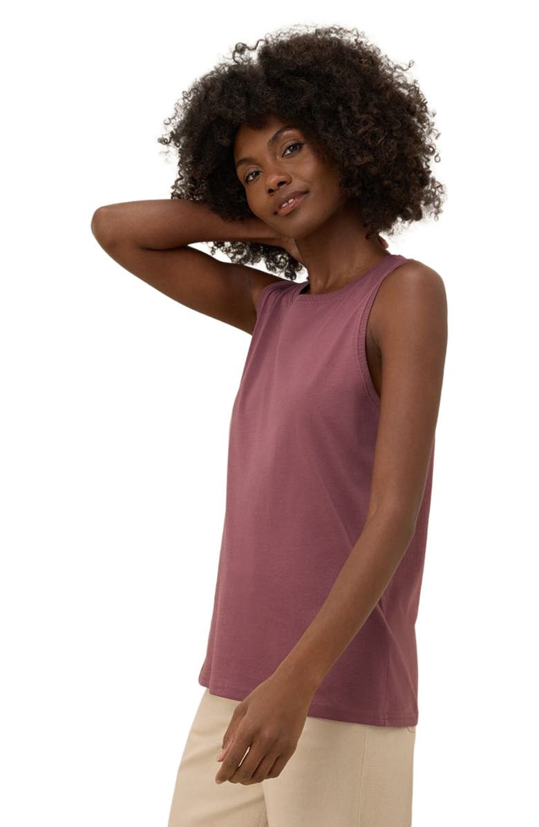 Pact Organic Cotton Softspun High Neck Tank, Alternate, color, Mauve