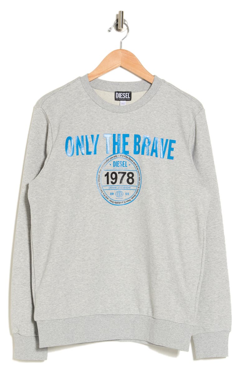 DIESEL<sup>®</sup> Only the Brave Cotton Blend Pullover Sweatshirt, Alternate, color,