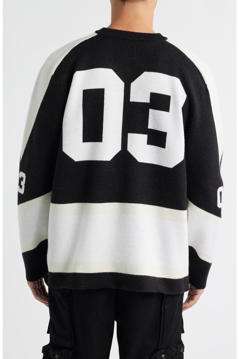 BB Puck V-Neck Jersey Sweater, Alternate, color, BLACK