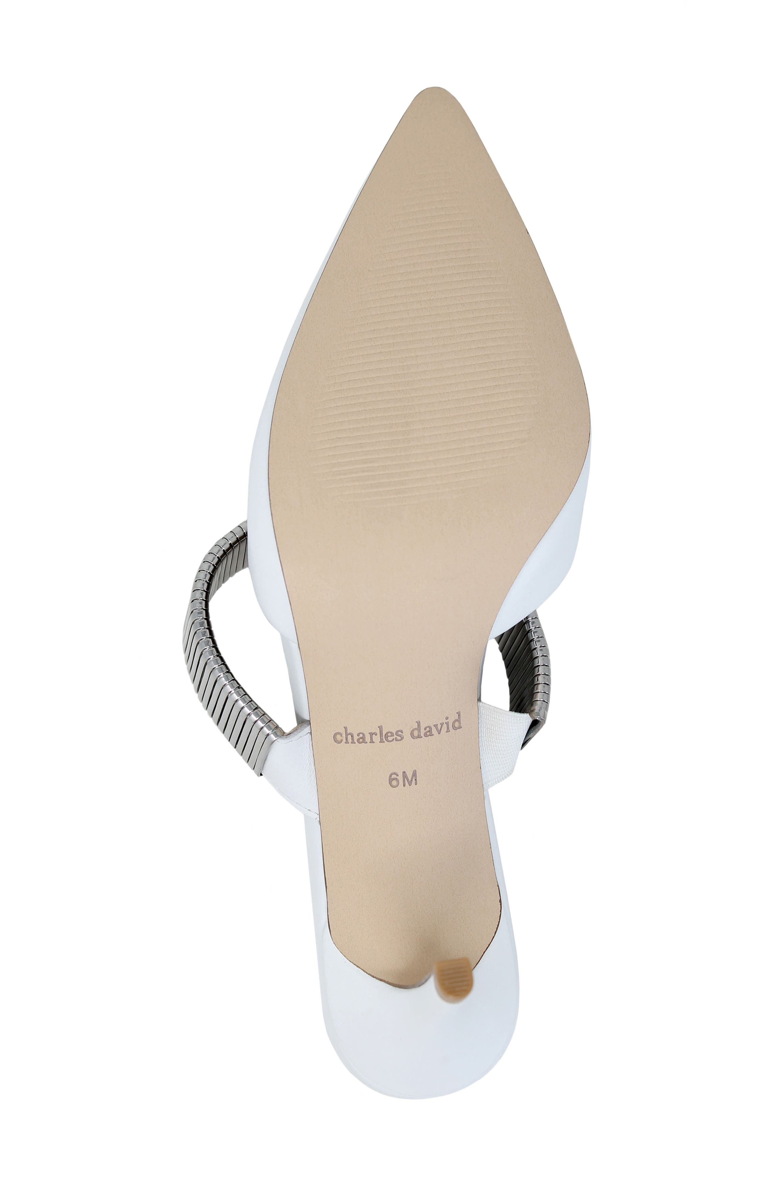 Charles David Alfie Pointed Toe Mule, Alternate, color, White