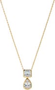 BY ADINA EDEN Mixed Cut CZ Drop Necklace