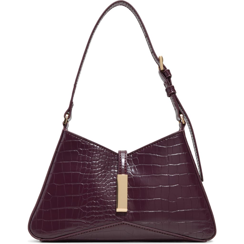 Aldo Julietta Croc Embossed Faux Leather Shoulder Bag In Red