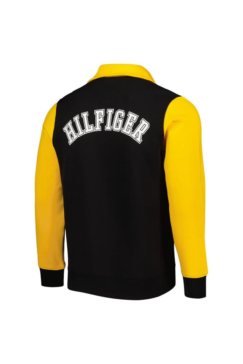 Men's Tommy Hilfiger Black/Gold Pittsburgh Steelers Aiden Quarter-Zip Sweatshirt, Alternate, color, Black