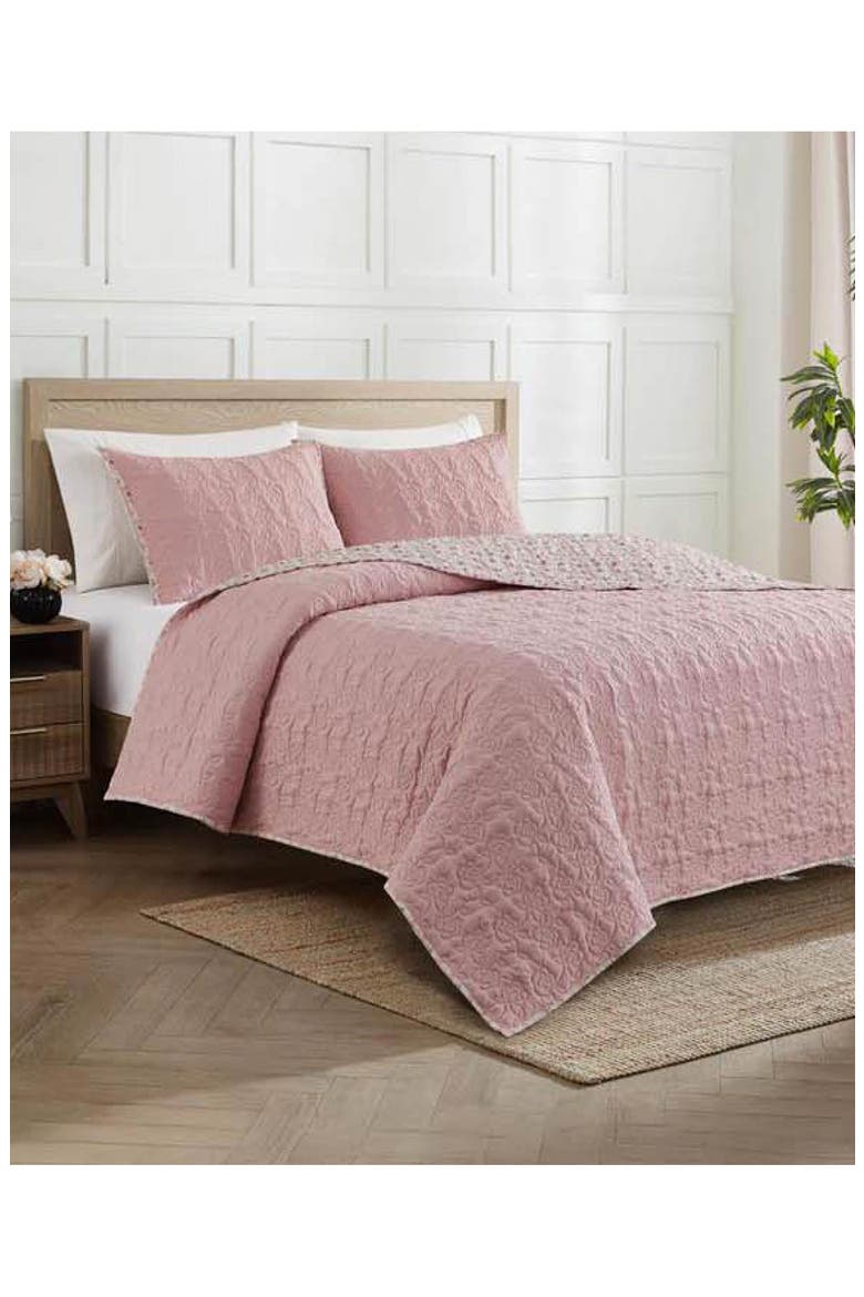 Hazel Quilt Comforter & Sham Set, Alternate, color, HAZEL PINK