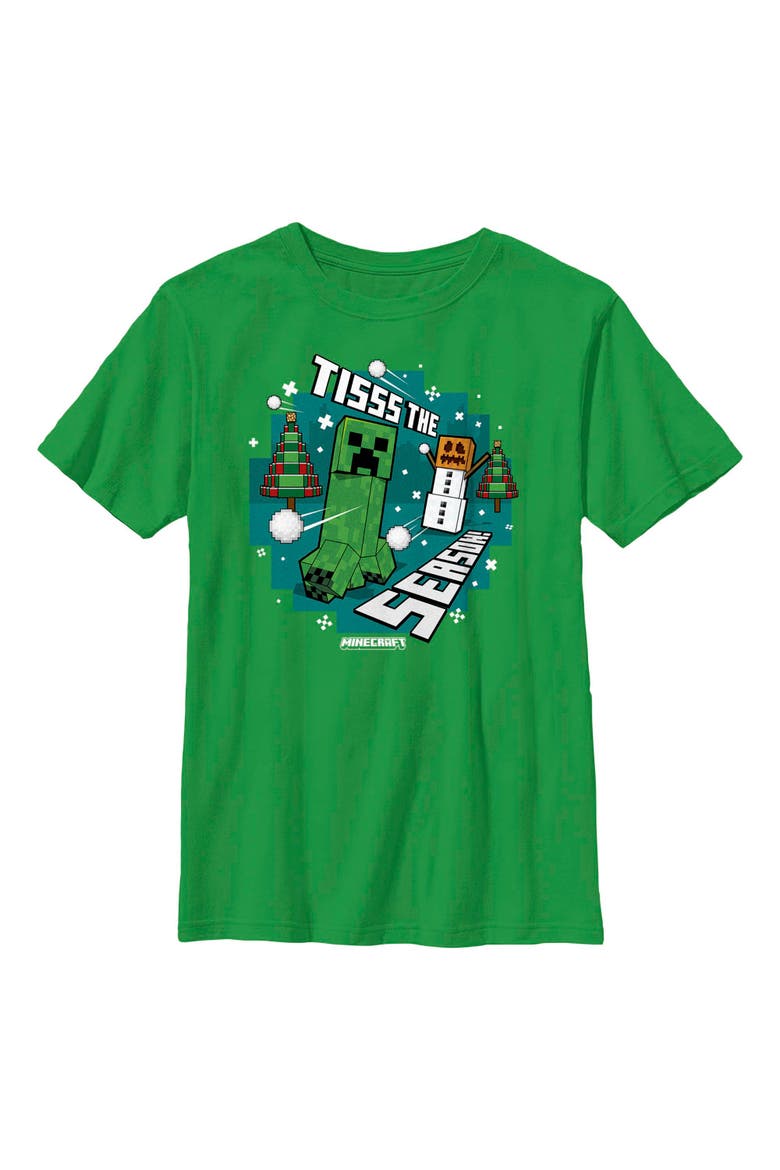 Boys' Creeper Snow Season Graphic T-Shirt, Main, color, Kelly Green