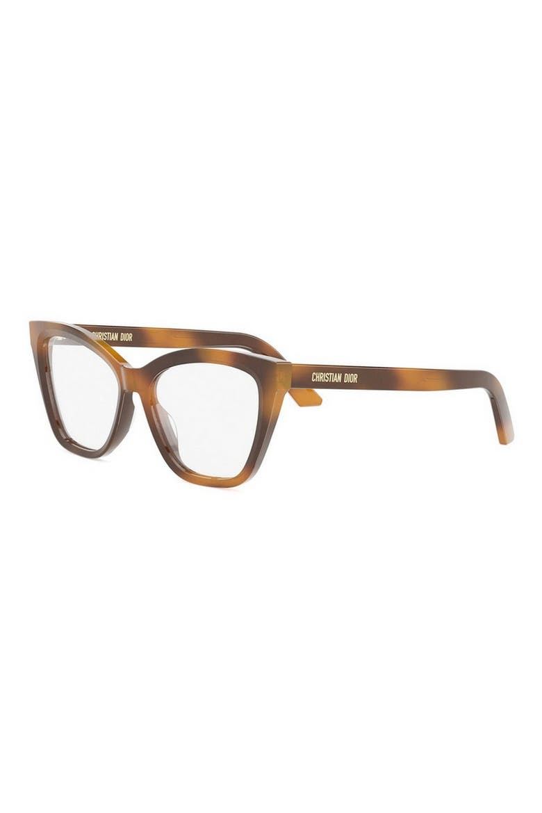 'DiorMidnight O B1I 54mm Butterfly Optical Glasses, Alternate, color, BLONDE HAVANA