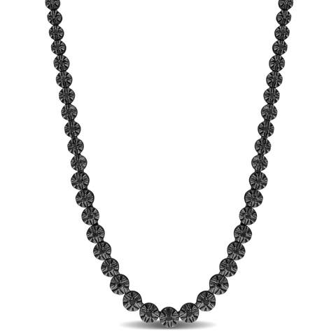 1/2 CTW Black Diamond Tennis Necklace