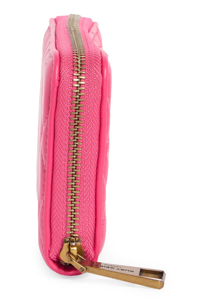 Kensington Zip Around Quilted Wallet, Alternate, color, PINK