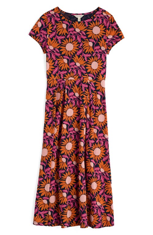 Seasalt Cornwall Wild Bouquet Jersey Print Midi Dress In Multi