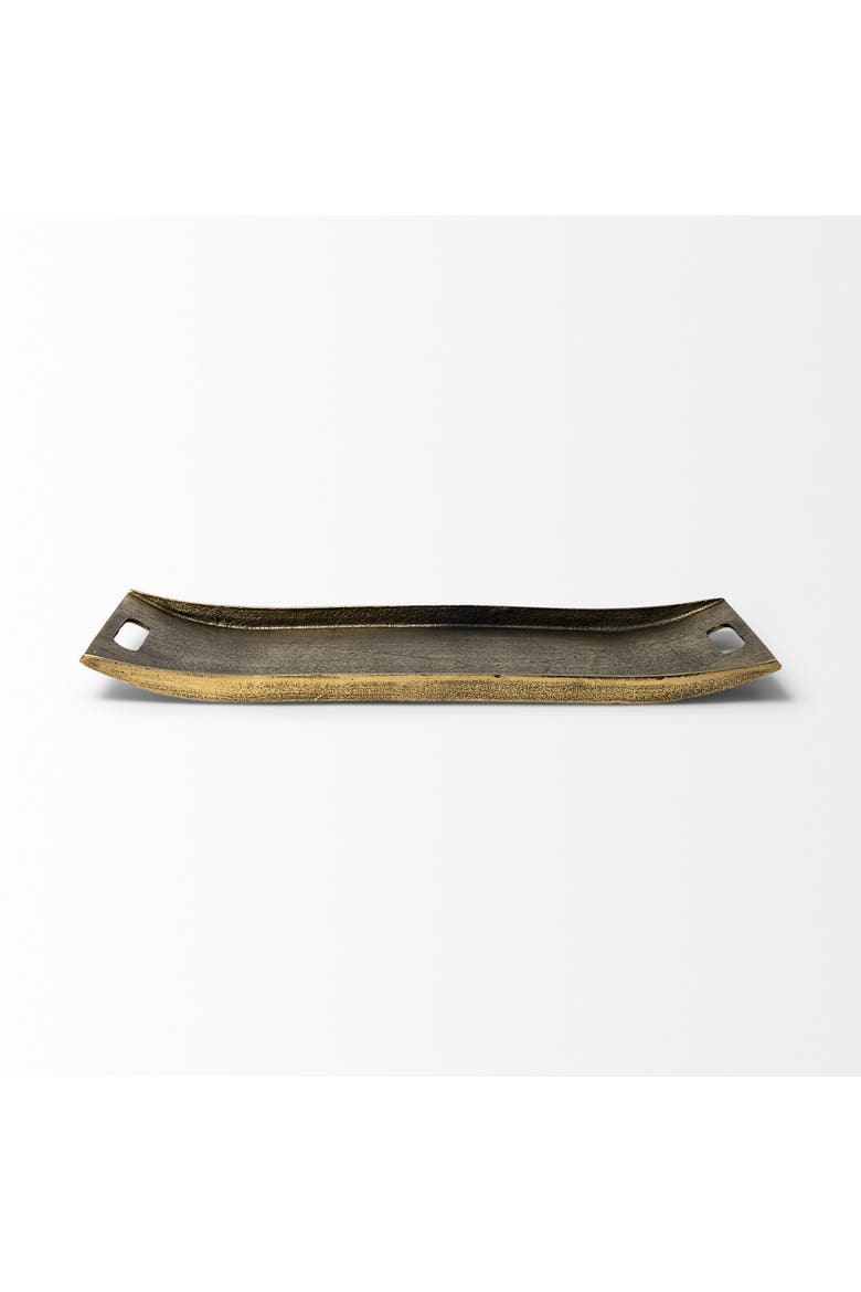Drey Rectangular Tray, Alternate, color, Gold