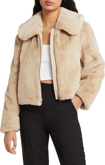 Open Edit Zip Front Faux Fur Jacket | Nordstrom Open Edit Zip Front Faux Fur Jacket | Nordstrom