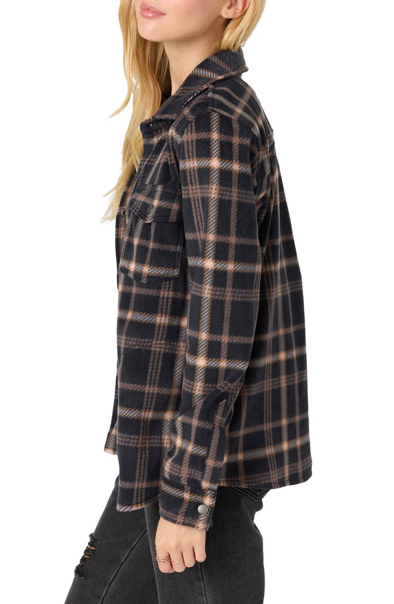 O'Neill Zuma Plaid Fleece Button-Up Shirt, Alternate, color, 