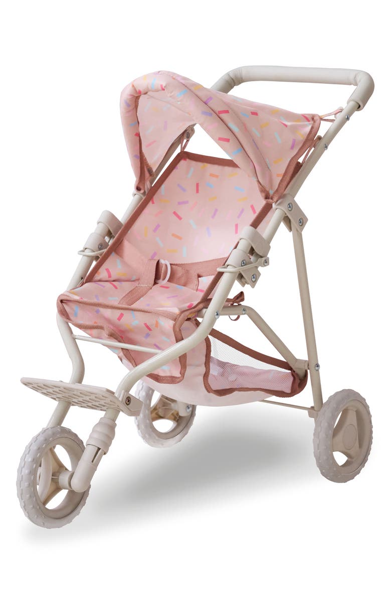 Teamson Kids Olivia's Little World Confetti Baby Doll Stroller, Main, color, Beige