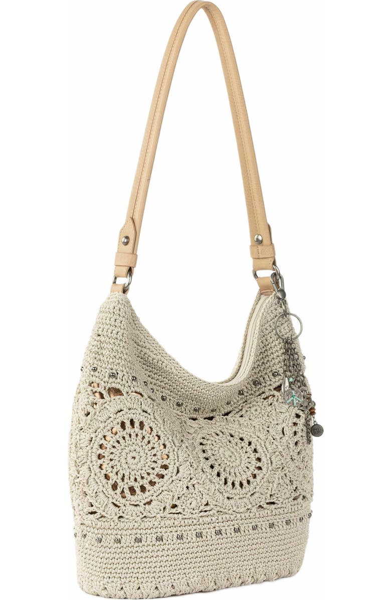 The Sak Sequoia Hobo Hand Crochet Bag, Alternate, color, Natural Medallion