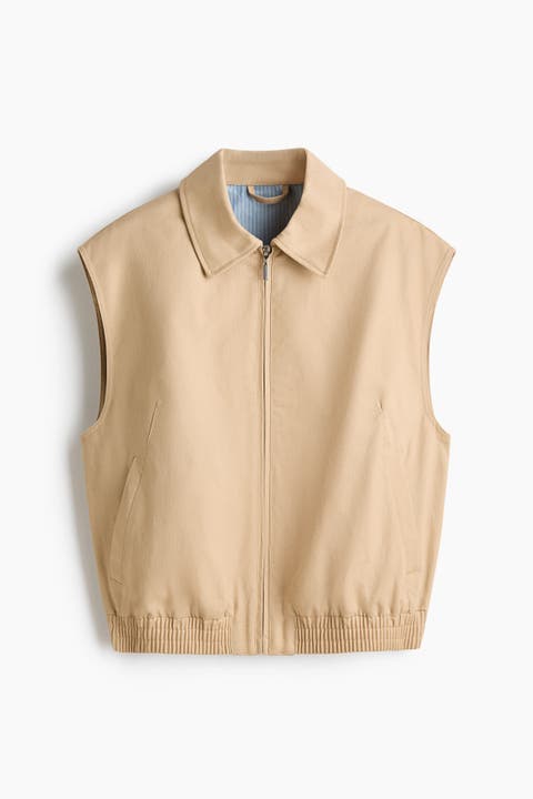 Collared Cotton Gilet