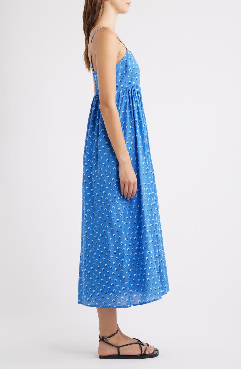 Madewell Empire Waist Midi Dress, Alternate, color, Retro Blue