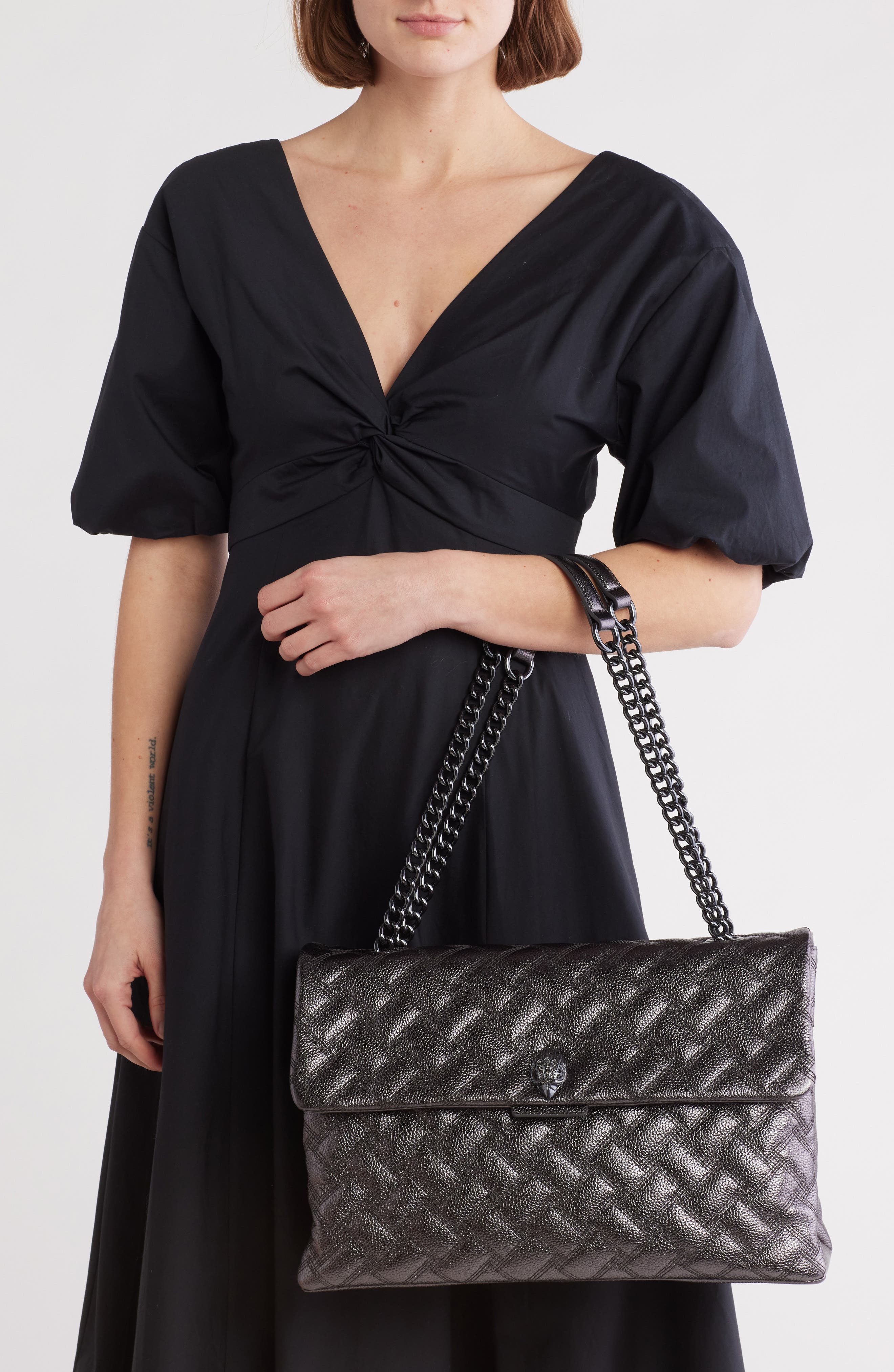 Kurt Geiger London XXL Kensington Soft Quilted Leather Shoulder Bag, Alternate, color, 