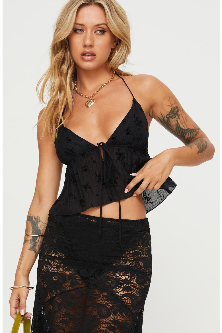 Keyton Halter Top, Main, color, BLACK