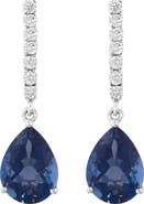 EFFY Diamond & London Blue Topaz Drop Earrings