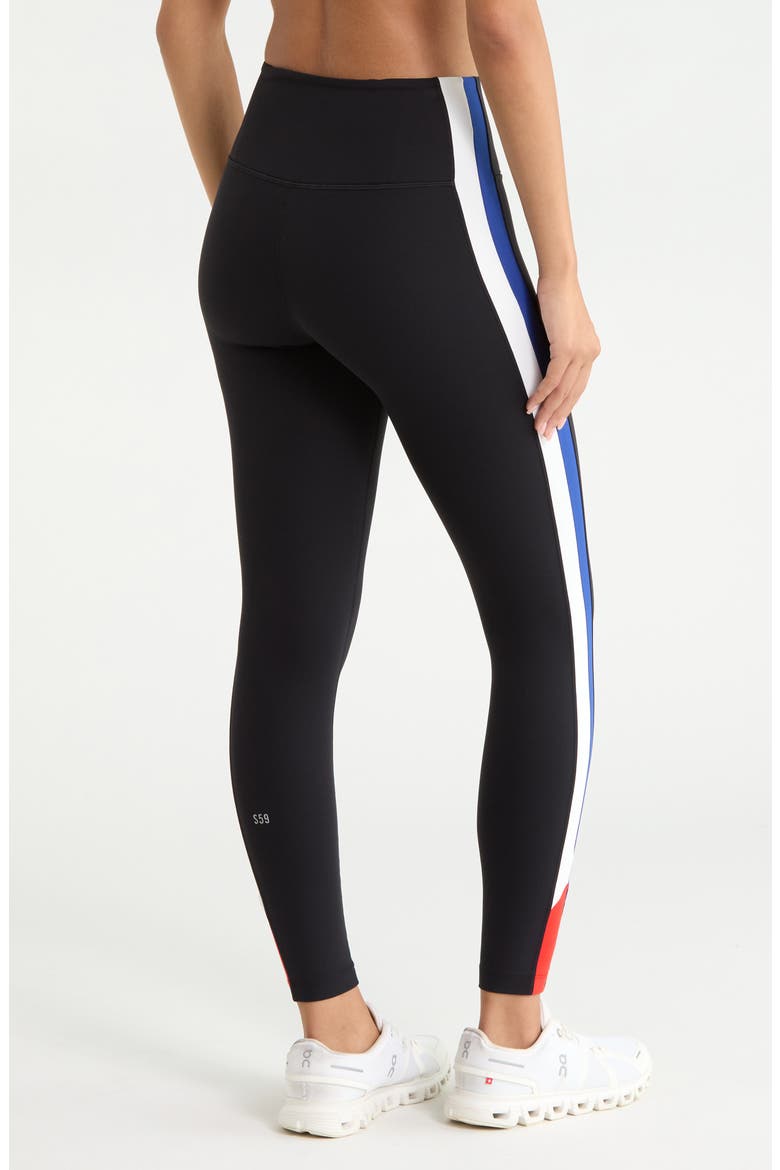 Monah High Waist Rigor Performance Leggings, Alternate, color, BLACK/ COBALT