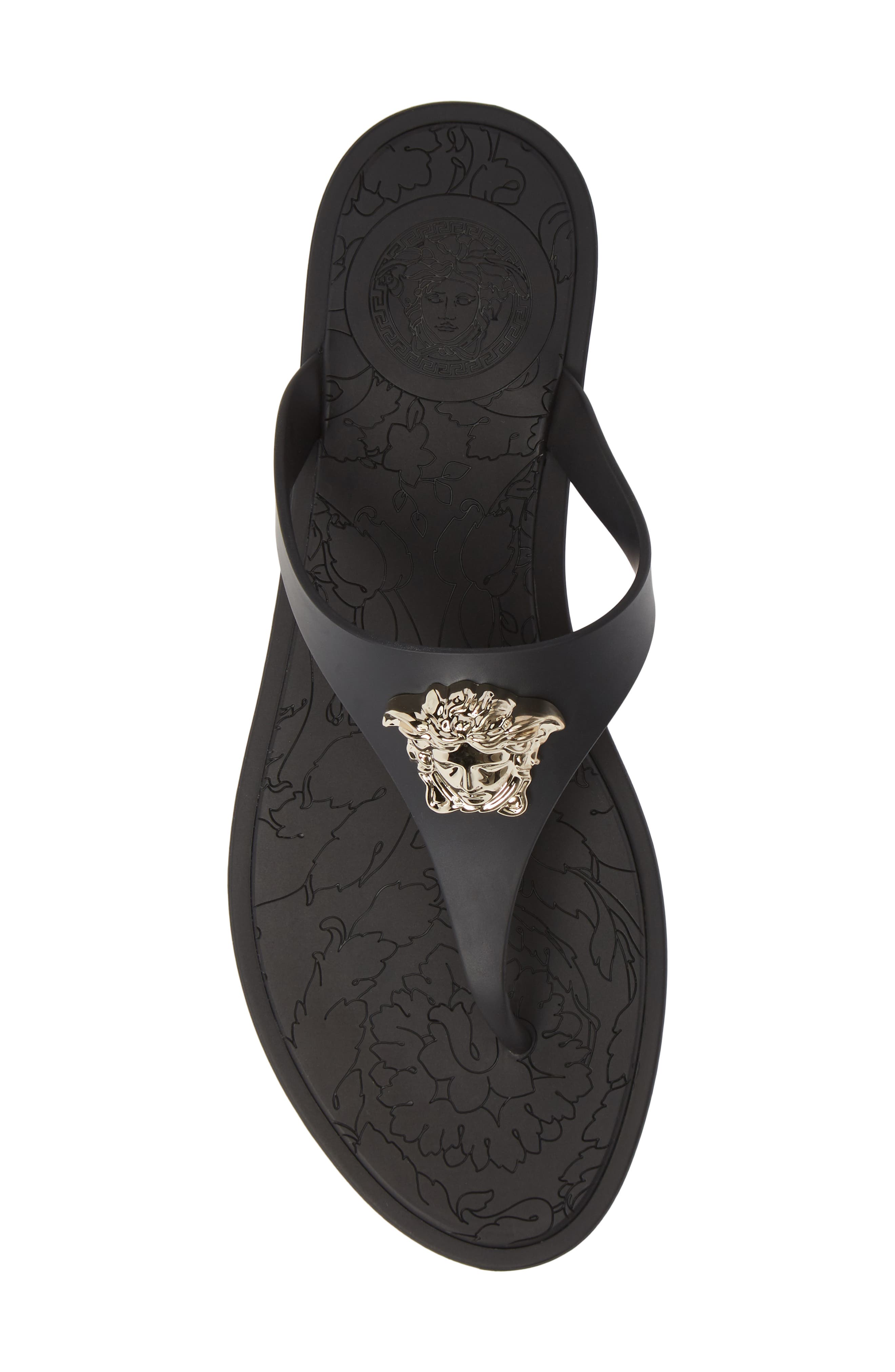 Medusa Flip Flop, Alternate, color, BLACK