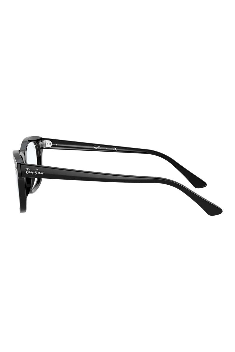 52mm Square Optical Glasses, Alternate, color, BLACK