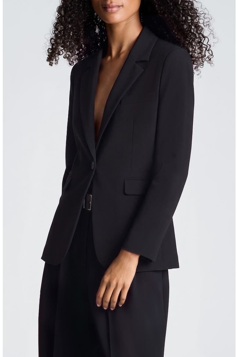 One-Button Blazer, Alternate, color, BLACK