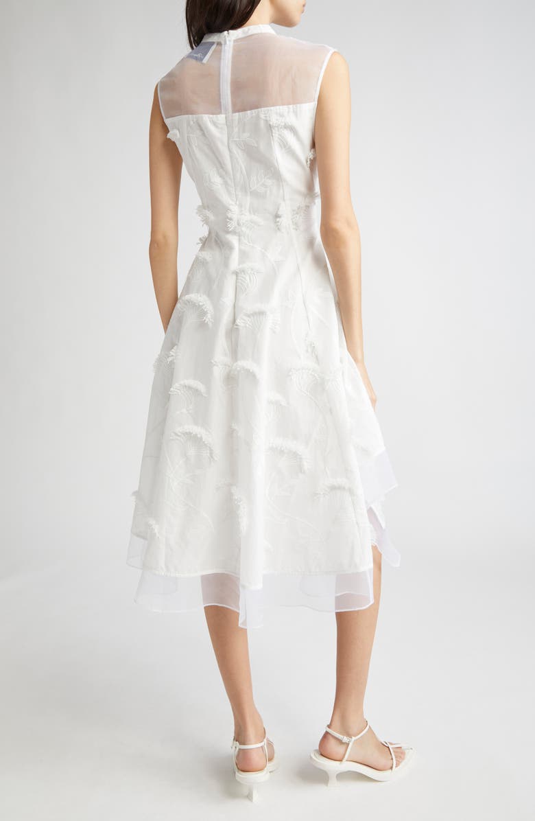 3.1 Phillip Lim Sleeveless Chiffon & Embroidery Dress, Alternate, color, White