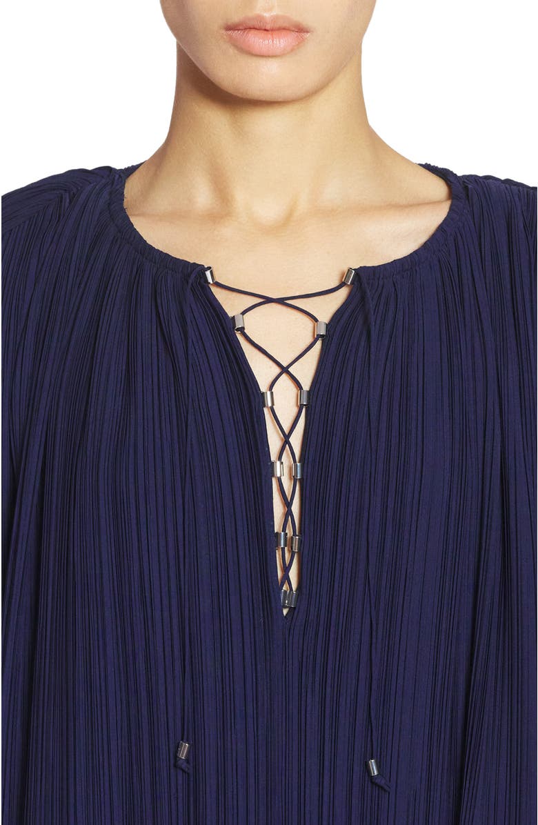 Lanvin Flared Pleated Dress, Alternate, color, 