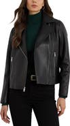 Lauren Ralph Lauren Moto Leather Jacket
